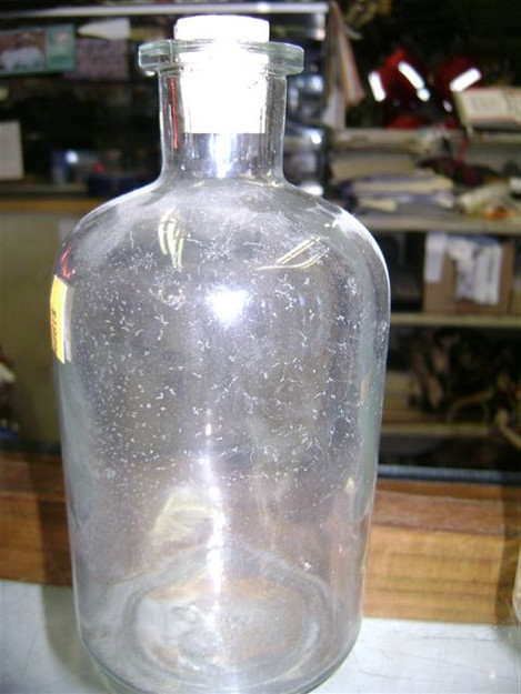 Clear Czech Medical Bottle (6.5″ x 3.25″ dia.)