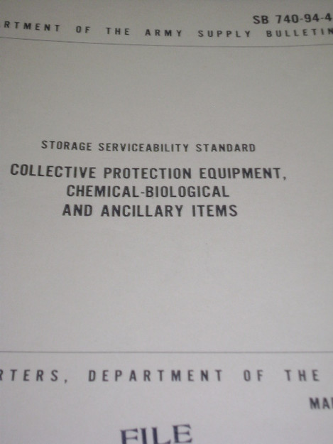 Chemical/Biological/Ancillary Items Protection Manual