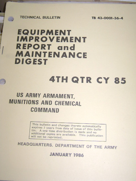 U.S. Army, Munitions, Chemical Command Technical Manual