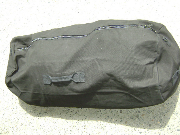Black 25" x 42" Zipper Duffle Bag