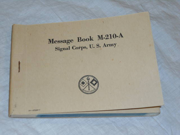 WWII U.S. Army Signal Corp M-210-A Message Book
