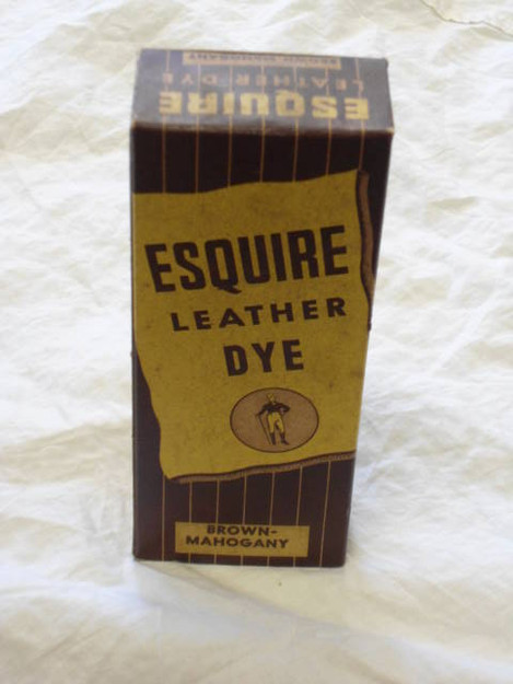 Vintage WWII Esquire Leather Dye (brown mahogany)