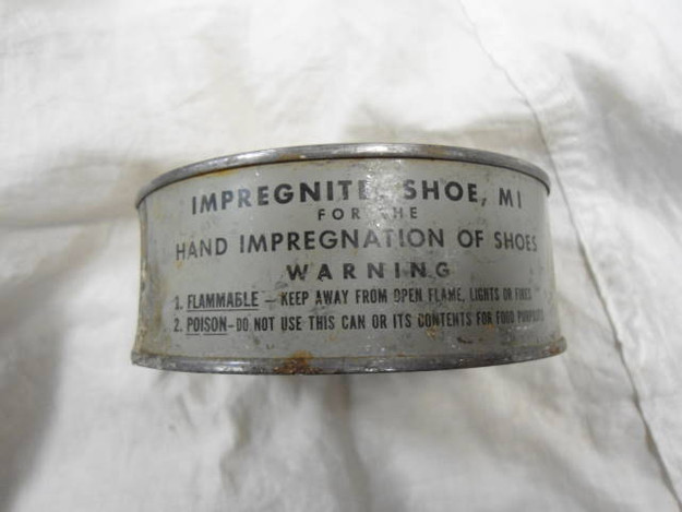 WWII U.S. Military Shoe Impregnite (M1) Can