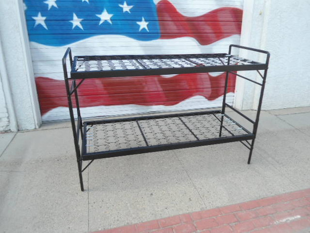 U.S. Military Style Steel Bunk Bed Set