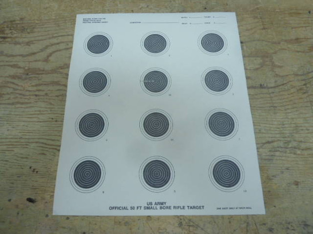 US Army 50 ft. Small Bore Rifle Target