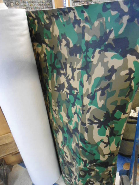 Woodland Camouflage Vinyl Fabric