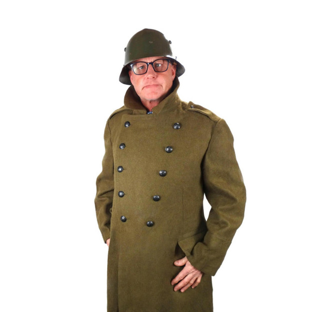 Romanian Military Wool Trench Coat