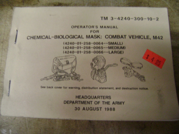 Operator’s Manual for Chemical-Biological Mask: Combat Vehicle