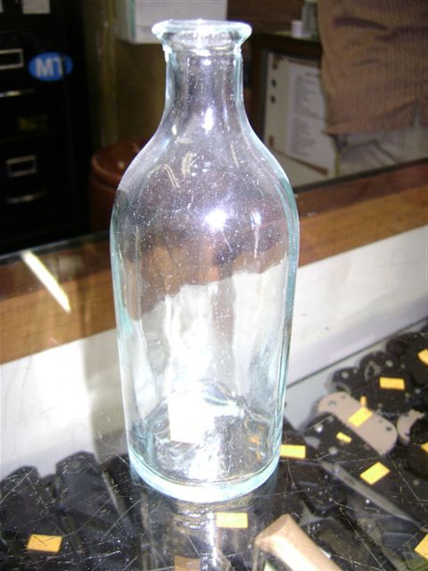 Clear Czech Medical Bottle (6″ x 2.25″ dia.)