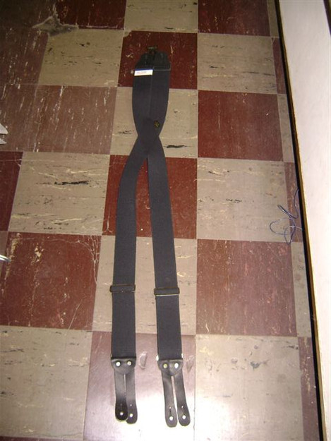 2" Suspenders with Leather Button End