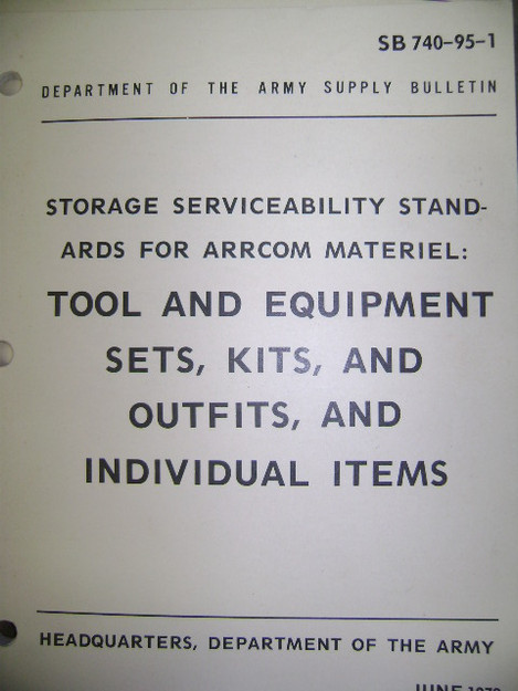 Storage Serviceability Standards for ARRCOM Material