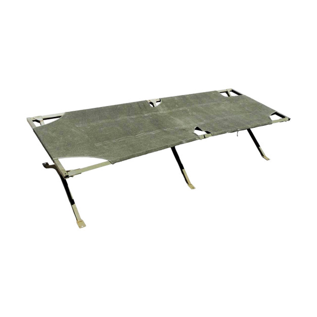 French Army Cot With Folding Steel Frame