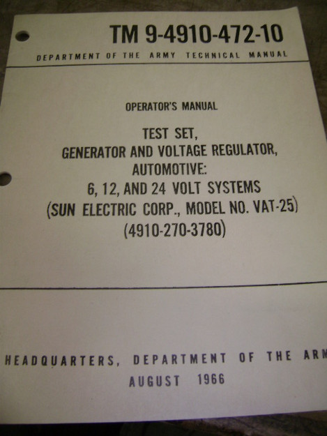 Generator and Voltage Regular Test Set Manual